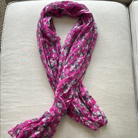Floral Pink Scarf - Picture 1 of 3